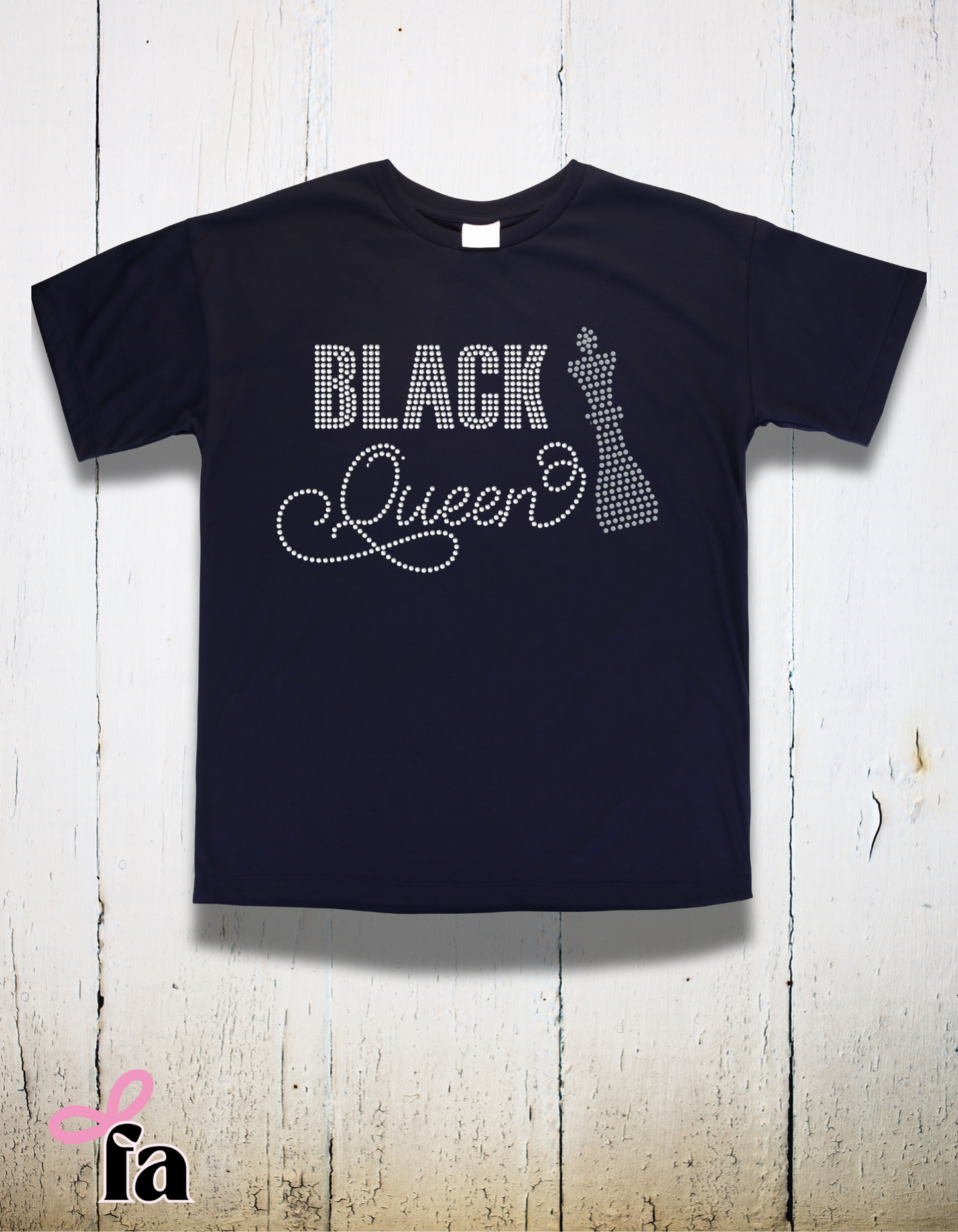 Black Queen Rhinestone T-Shirt